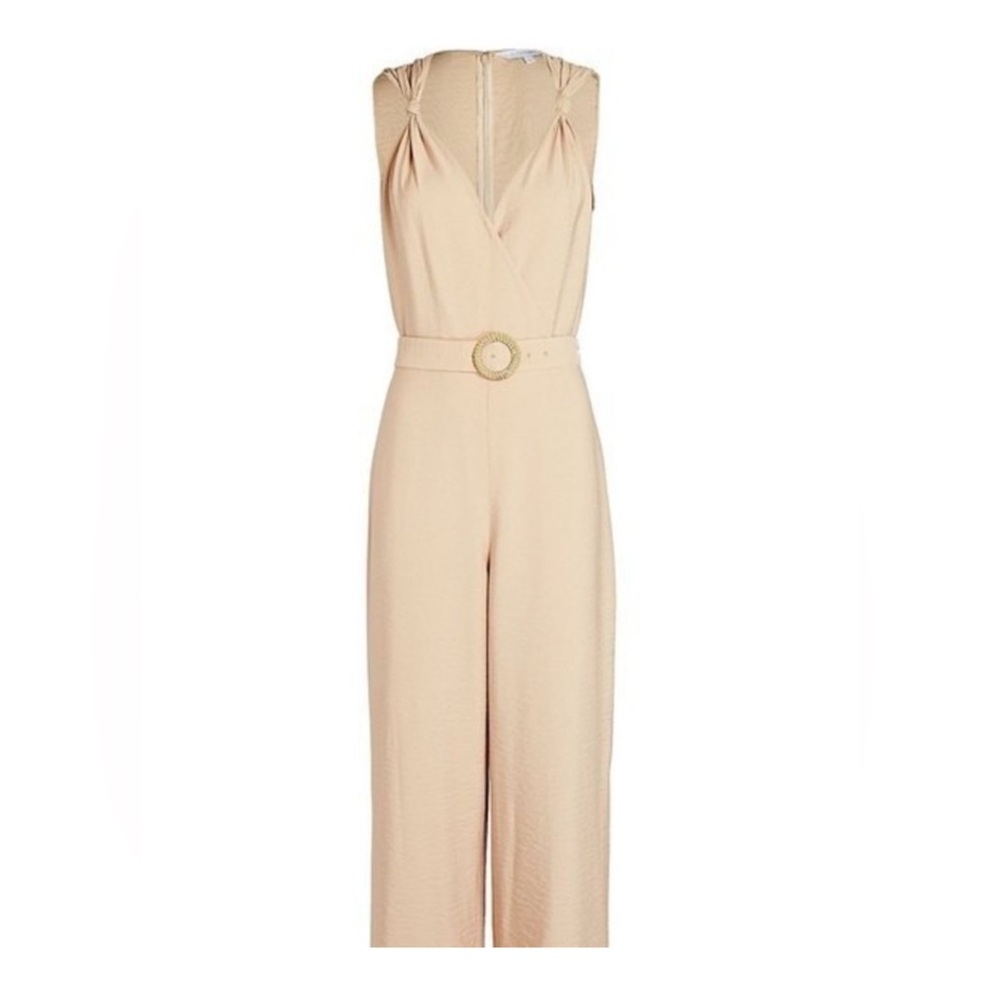 INTERMIX Paula Belted Twill Jumpsuit Size 6 Boho